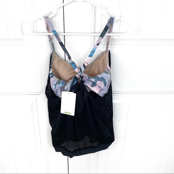 Next Bootcamp Mesh Padded Tankini Top Swim 32D - Picture 5 of 6